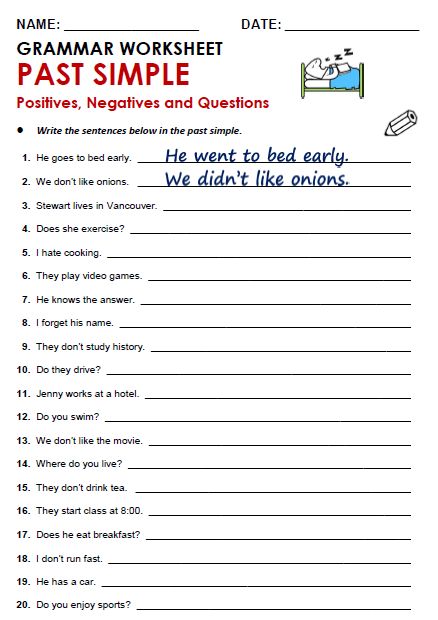 free grammar worksheets with answers